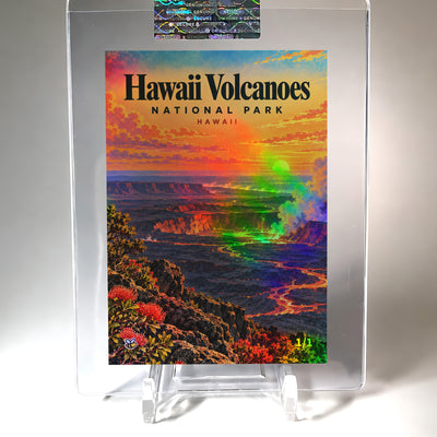 Hawaii Volcanoes National Park Trading Card Hawaii 2026 GleeBeeCo Holo 1/1