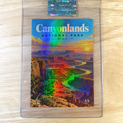 1/1 Canyonlands National Park Card Utah Retro Poster Style 2026 GleeBeeCo Holo