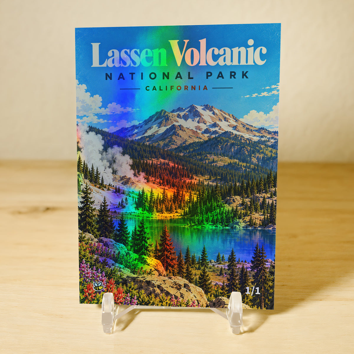Lassen Volcanic National Park Trading Card California 2026 GleeBeeCo Holo 1/1