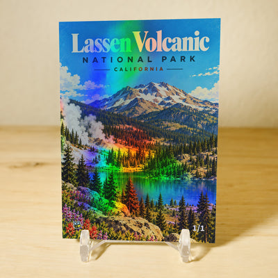 Lassen Volcanic National Park Trading Card California 2026 GleeBeeCo Holo 1/1