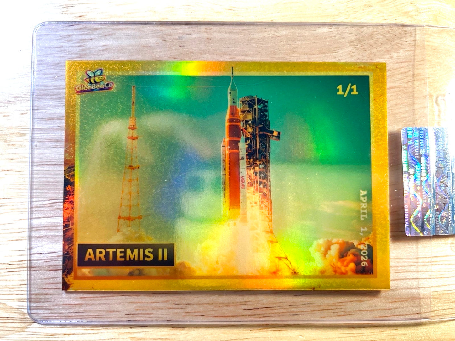 Artemis II Card Launch Complex 39B 2026 GleeBeeCo GOLD HOLO FOIL 1/1