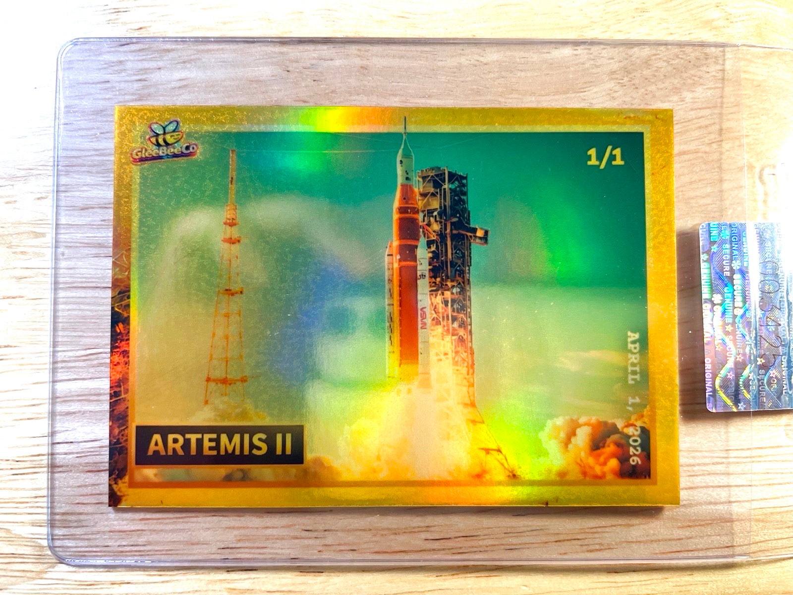Artemis II Card Launch Complex 39B 2026 GleeBeeCo GOLD HOLO FOIL 1/1