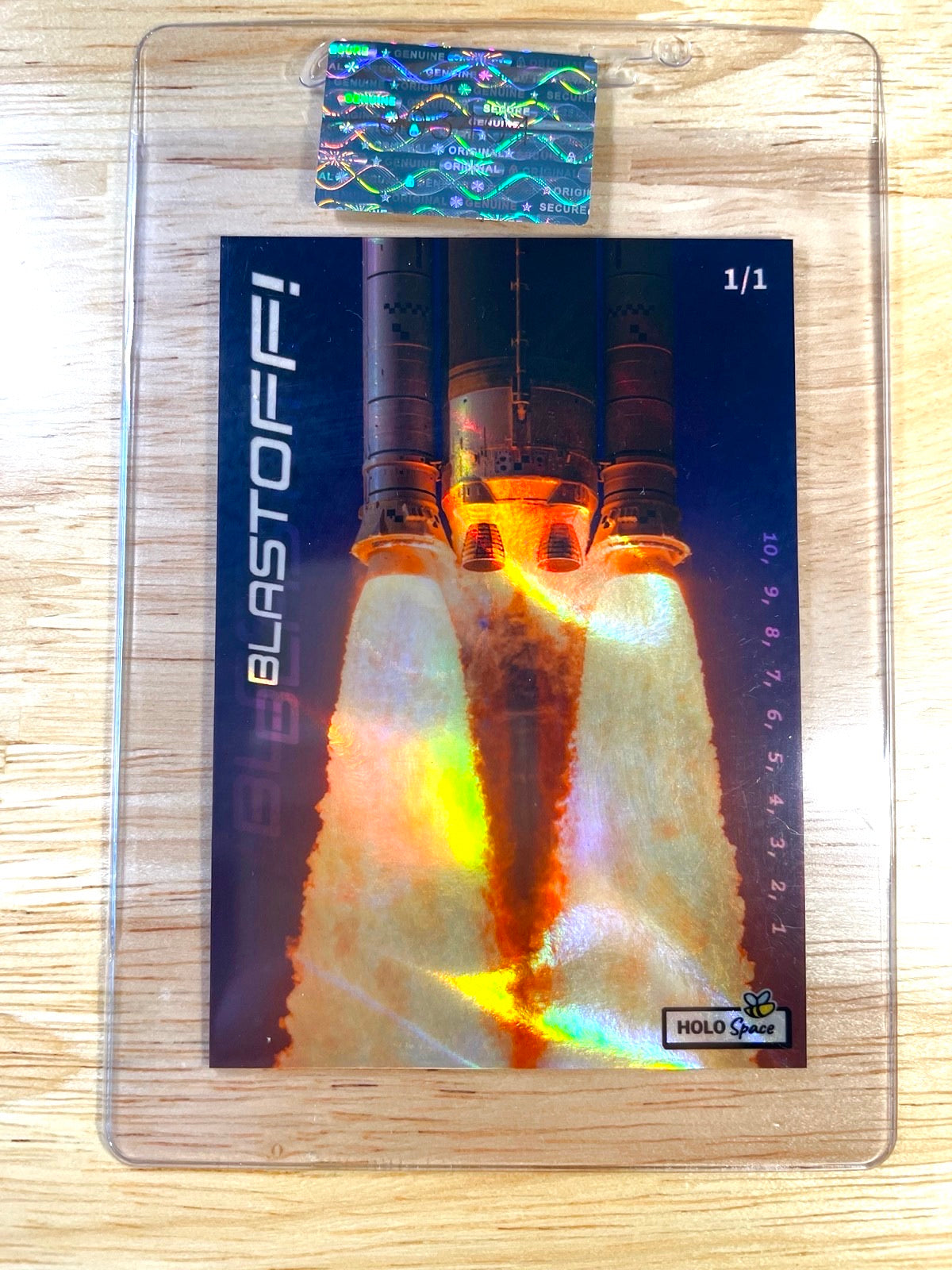 1/1 Artemis II Card BLASTOFF! 2026 GleeBeeCo Holo Space INSANE Liquid Gold