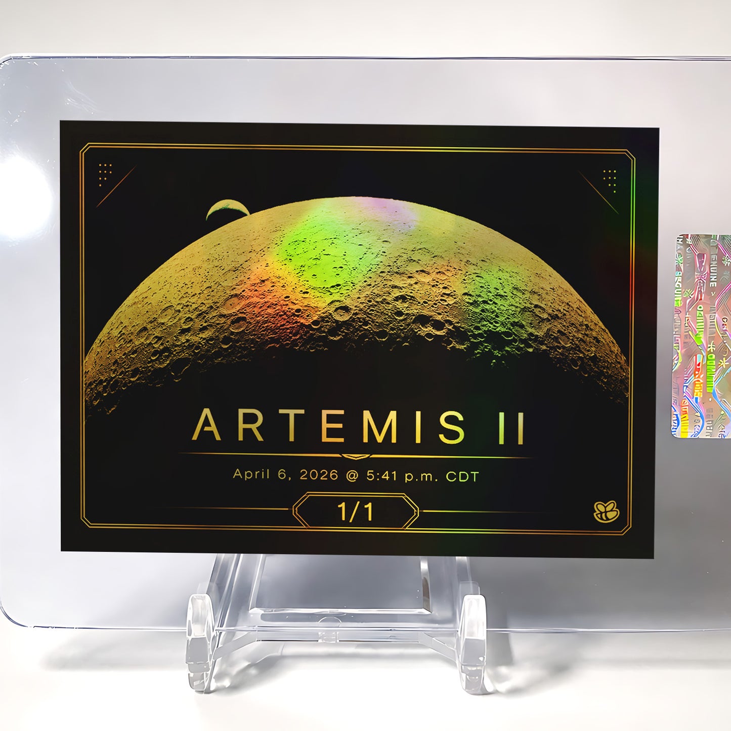 Artemis II Card New View of the Moon 2026 GleeBeeCo Holo Space GOLD 1/1