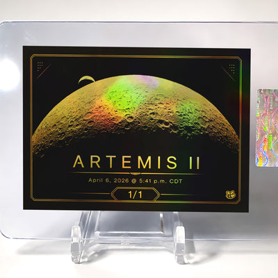 Artemis II Card New View of the Moon 2026 GleeBeeCo Holo Space GOLD 1/1