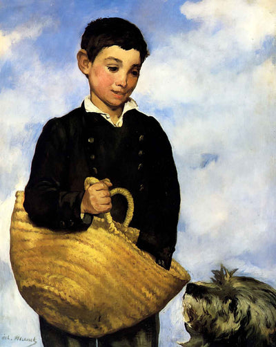 A Boy with a Dog painting by Edouard Manet (1861)