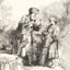 Abraham and Isaac fine art print by Rembrandt (1645)