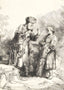 Abraham and Isaac Art Print 1645 Drawing by Rembrandt (6 Sizes) - Acid Free
