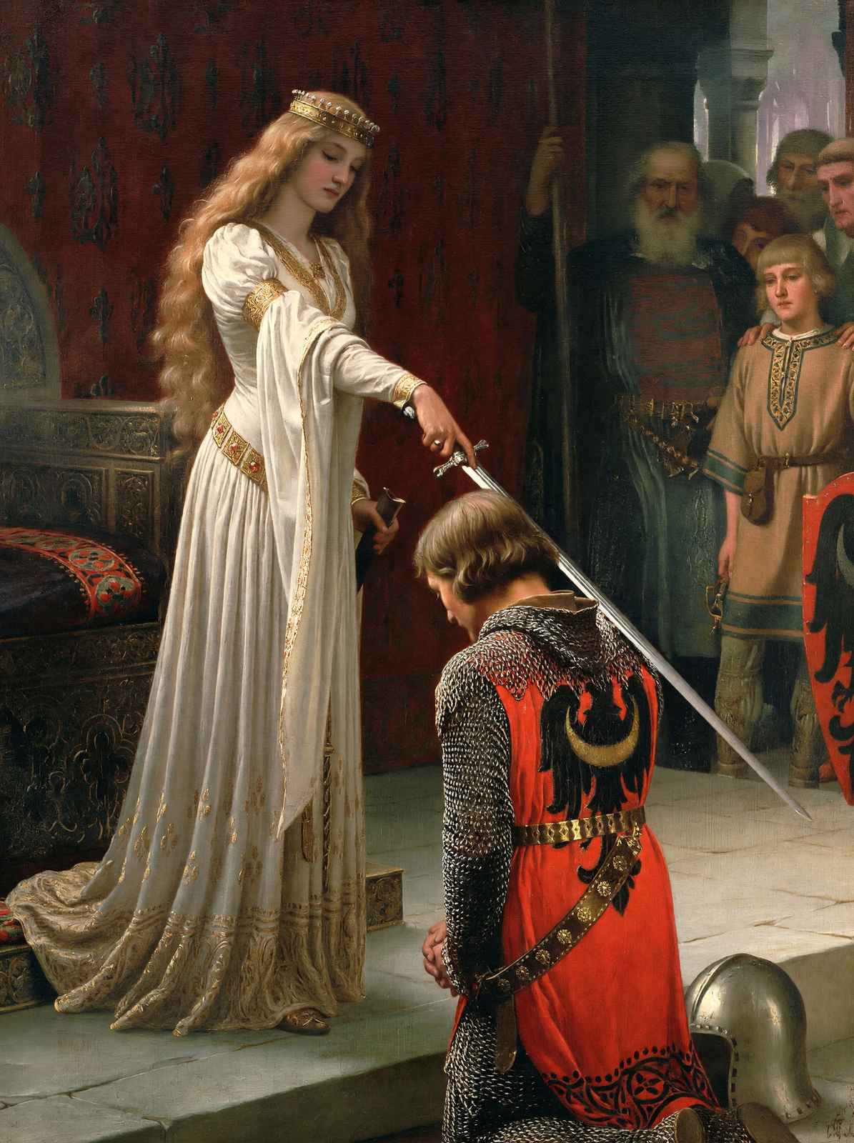 Accolade Painting by Edmund Blair Leighton Art Print (6 Sizes) - Archival Paper