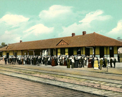 A.c.l. Depot in St Petersburg in 1908 vintage print