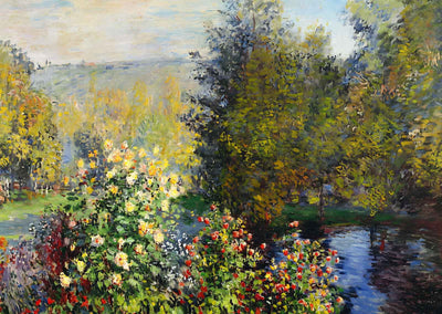 A Corner of the Garden at Montgeron 1877 by Claude Monet Art Print (6 Sizes)