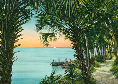 Across the Lake Florida in 1908 Vintage Print (7 Sizes) - Archival Paper