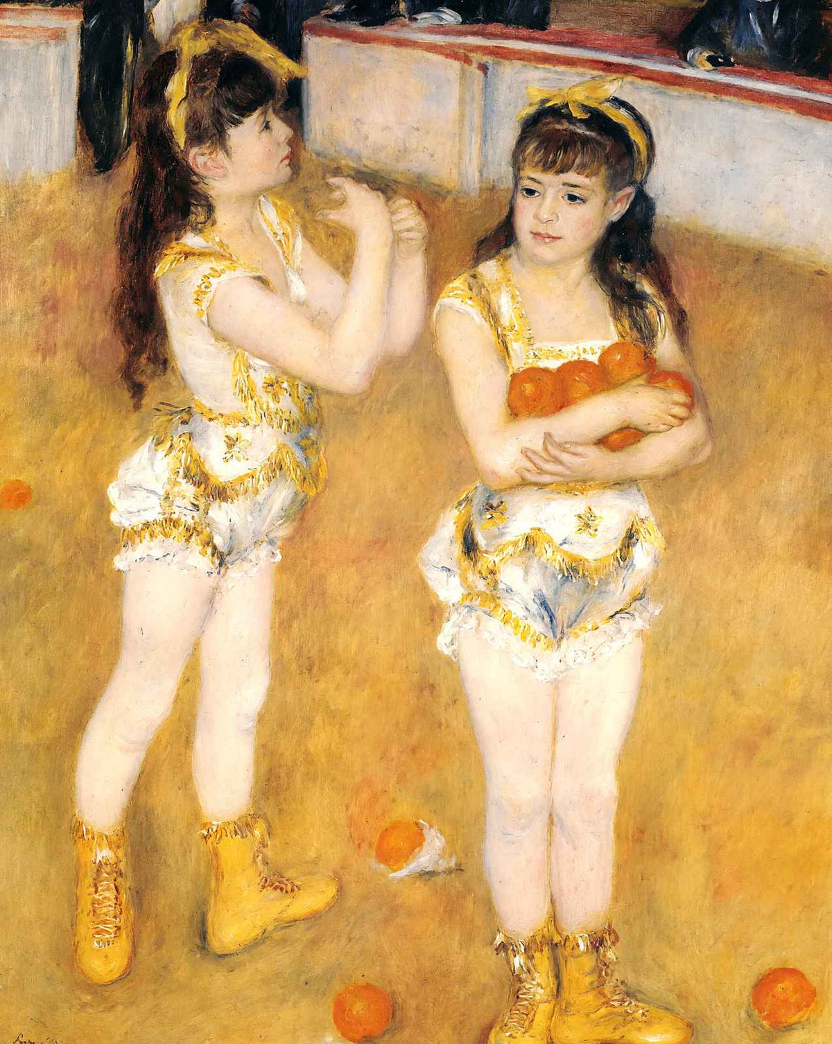 Acrobats at the Cirque Fernando (Francisca and Angelina Wartenberg) fine art print by Pierre-Auguste Renoir (1879)