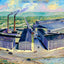 Berkshire Mills, Adams, Massachusetts in 1905 Painting Print (7 Sizes)