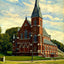 St Thomas' Church, Adams, Massachusetts in 1905 Painting Print (7 Sizes)
