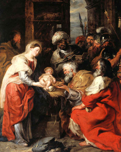 Adoration of the Magi art print by Peter Paul Rubens (1629)