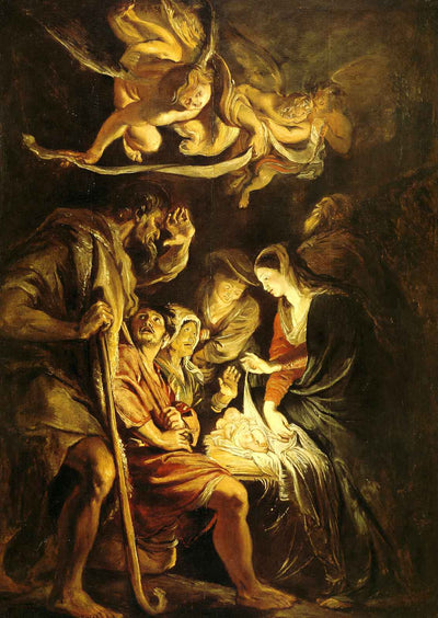 Adoration of the Fine Art Print Shepherds by Peter Paul Rubens (6 Sizes)