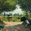 Adolphe Monet Reading in the Garden painting by Claude Monet (1866)