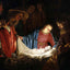 Adoration of the Art Print Shepherds by Bartolomé Murillo (6 Sizes) - Jesus