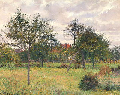 Afternoon in Eragny Grey Weather art print by Camille Pissarro (1900)