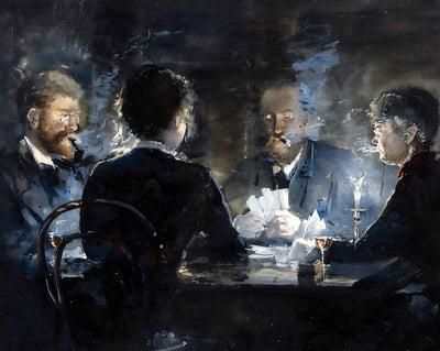 A Game of L'hombre in Brøndum's Hotel art print by Anna Palm