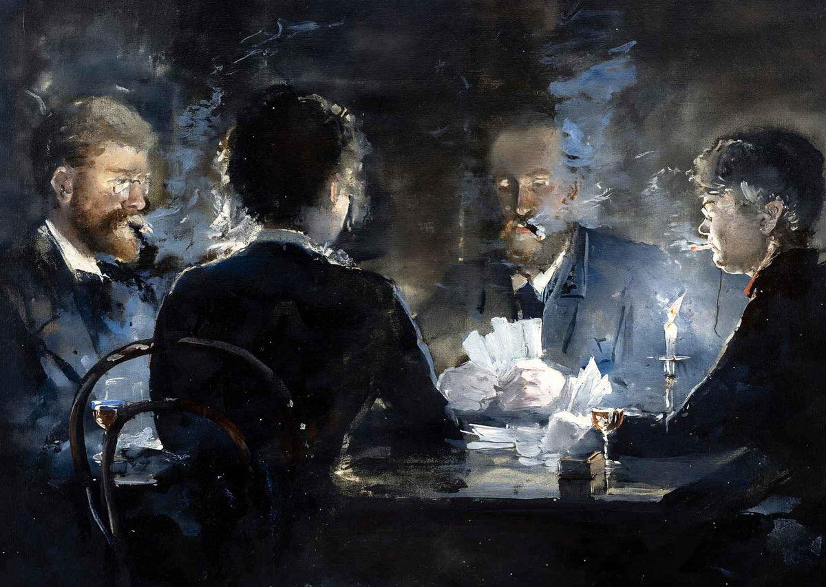 A Game of L'hombre in Brøndum's Hotel by Anna Palm Art Print (6 Sizes)