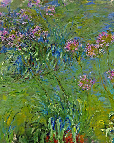 Agapanthus Flowers painting print by Claude Monet (1914)
