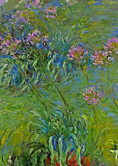 Agapanthus Flowers 1914 Painting by Claude Monet Art Print (6 Sizes) - Restored