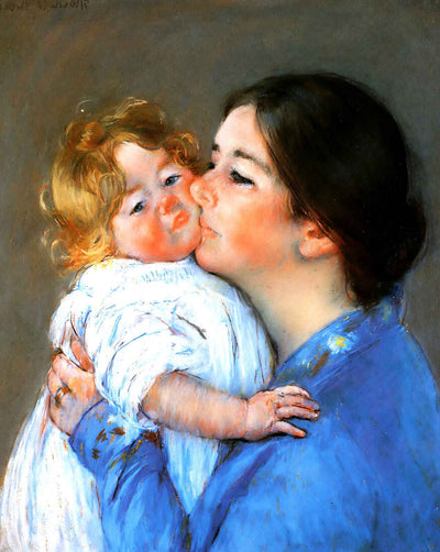 A Kiss for Baby Anne painting by Mary Cassatt (1897)