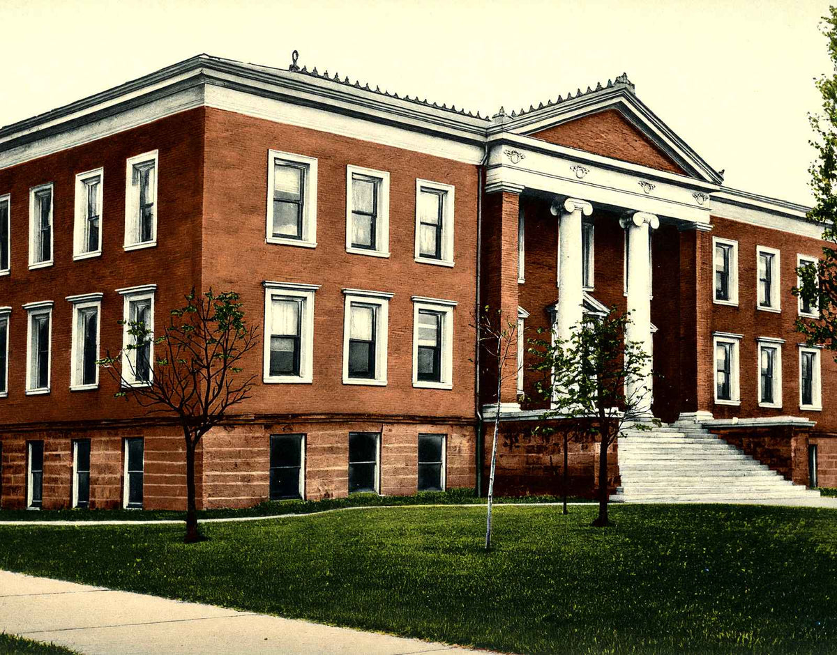 Main Building Buchtel College Akron in 1907 Vintage Print (7 Sizes)