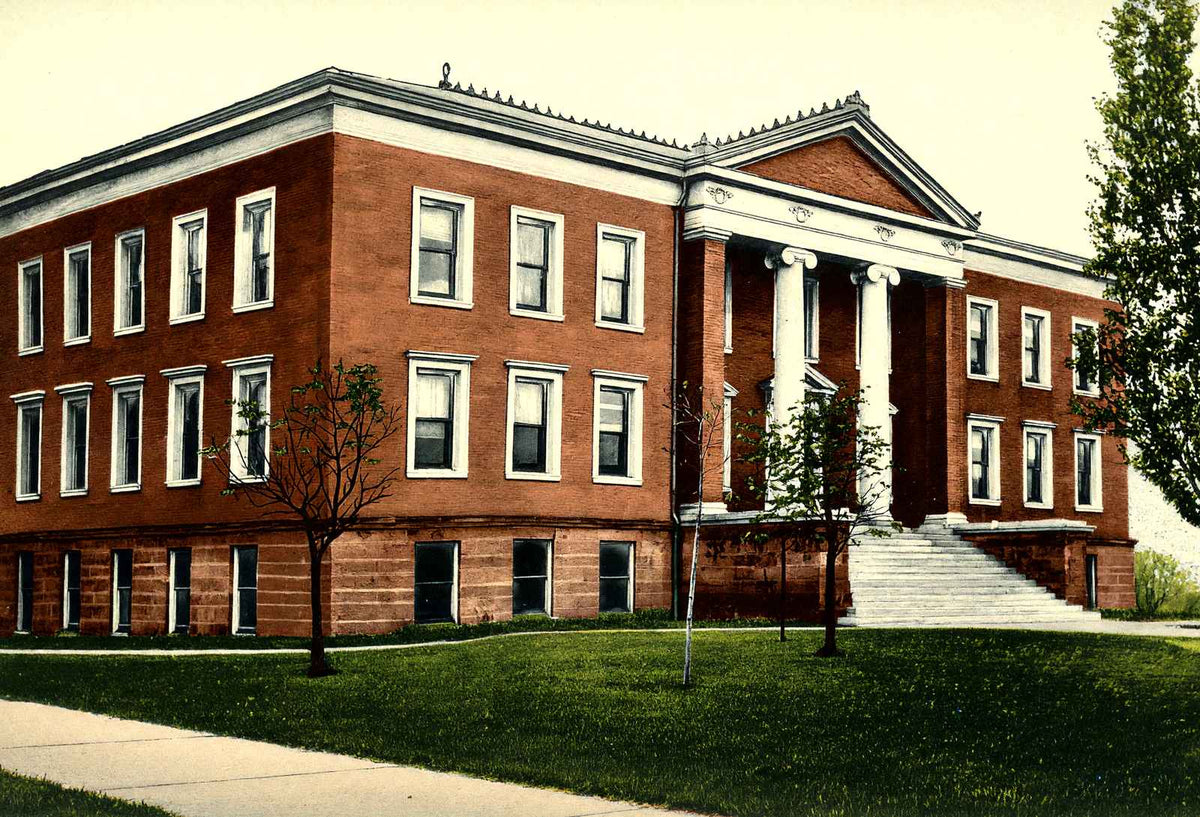 Main Building Buchtel College Akron in 1907 Vintage Print (7 Sizes)
