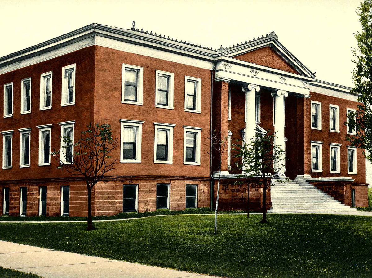 Main Building Buchtel College Akron in 1907 Vintage Print (7 Sizes)