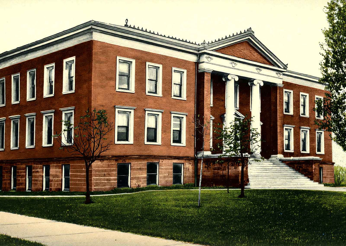 Main Building Buchtel College Akron in 1907 Vintage Print (7 Sizes)