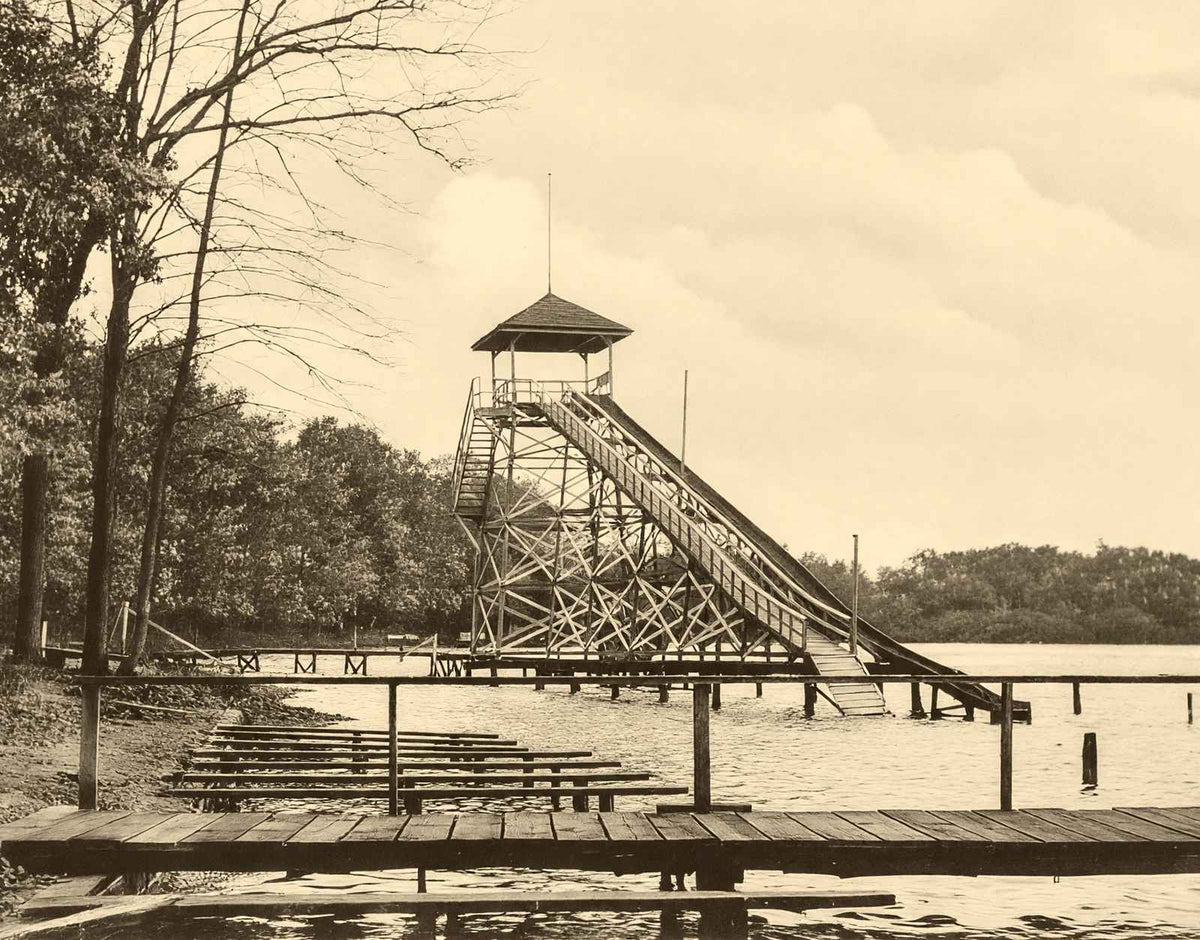 The Toboggan Silver Lake Akron Ohio in 1907 Photo Print (7 Sizes)