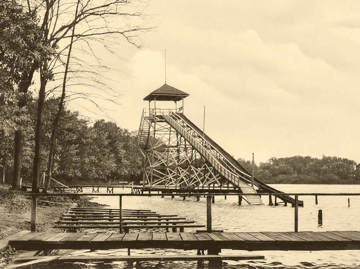 The Toboggan Silver Lake Akron Ohio in 1907 Photo Print (7 Sizes)