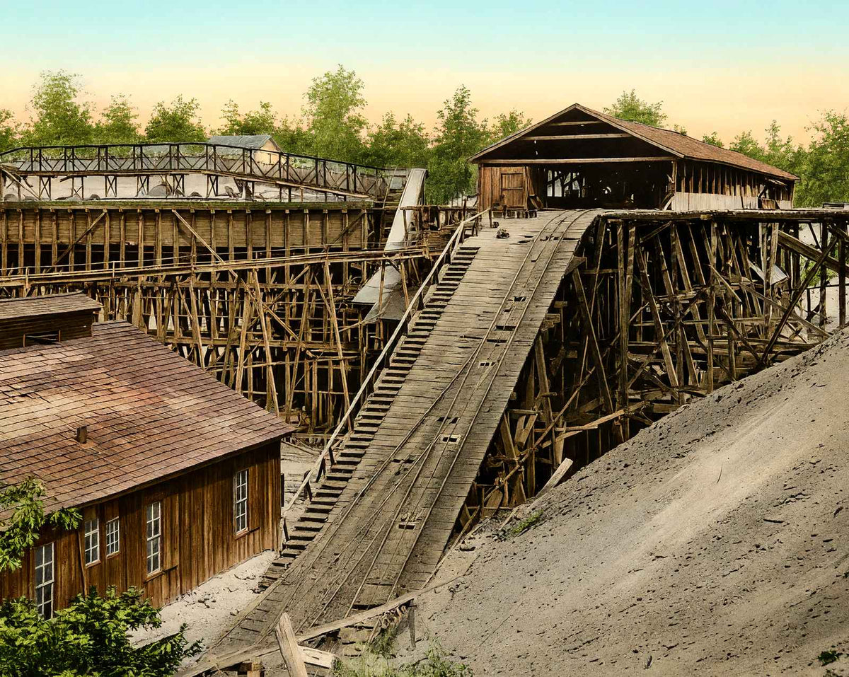 Alabama Coal Tipple and Washer in 1906 vintage print