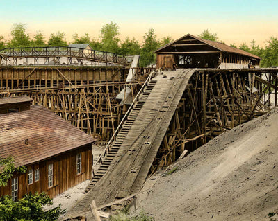 Alabama Coal Tipple and Washer in 1906 vintage print