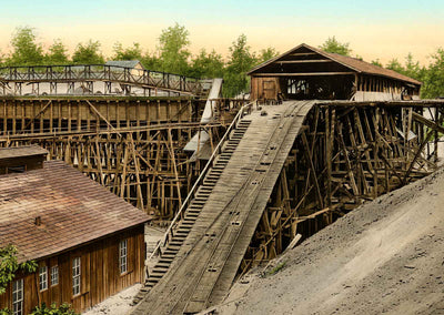 Alabama Coal Tipple and Washer in 1906 Vintage Print (7 Sizes) - Enhanced