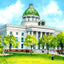 Alabama State Capitol Montgomery in 1906 Vintage Print (7 Sizes) - Enhanced