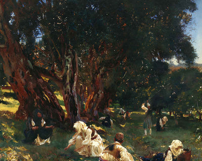 Albanian Olive Pickers fine art print by John Singer Sargent (1909)