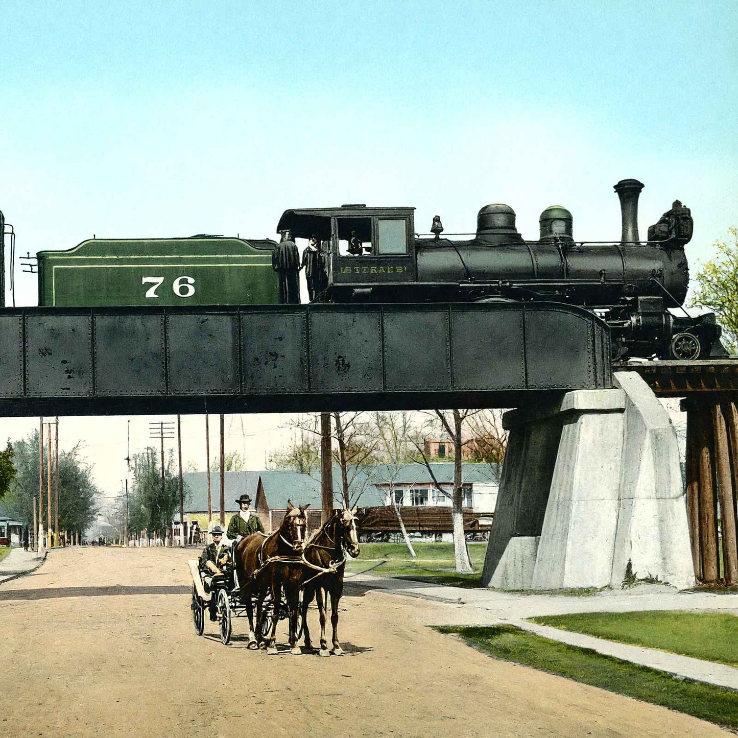 3Rd Street Alexandria LA in 1910 Vintage Print (7 Sizes) - Enhanced
