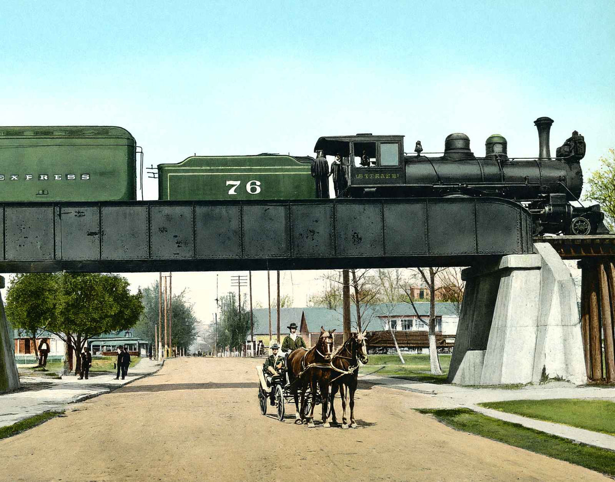 3Rd Street Alexandria LA in 1910 Vintage Print (7 Sizes) - Enhanced