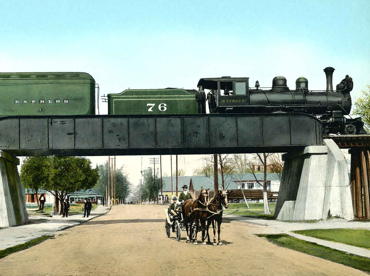 3Rd Street Alexandria LA in 1910 Vintage Print (7 Sizes) - Enhanced
