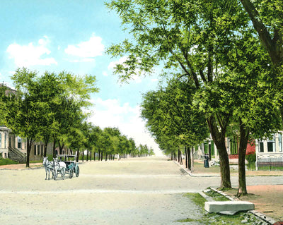 North Washington Street vintage print