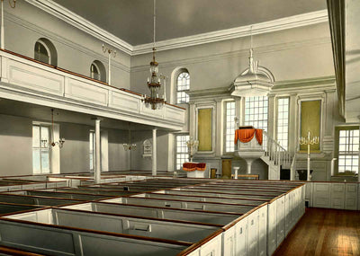 Interior of Christ Church Alexandria VA in 1907 Vintage Print (7 Sizes)