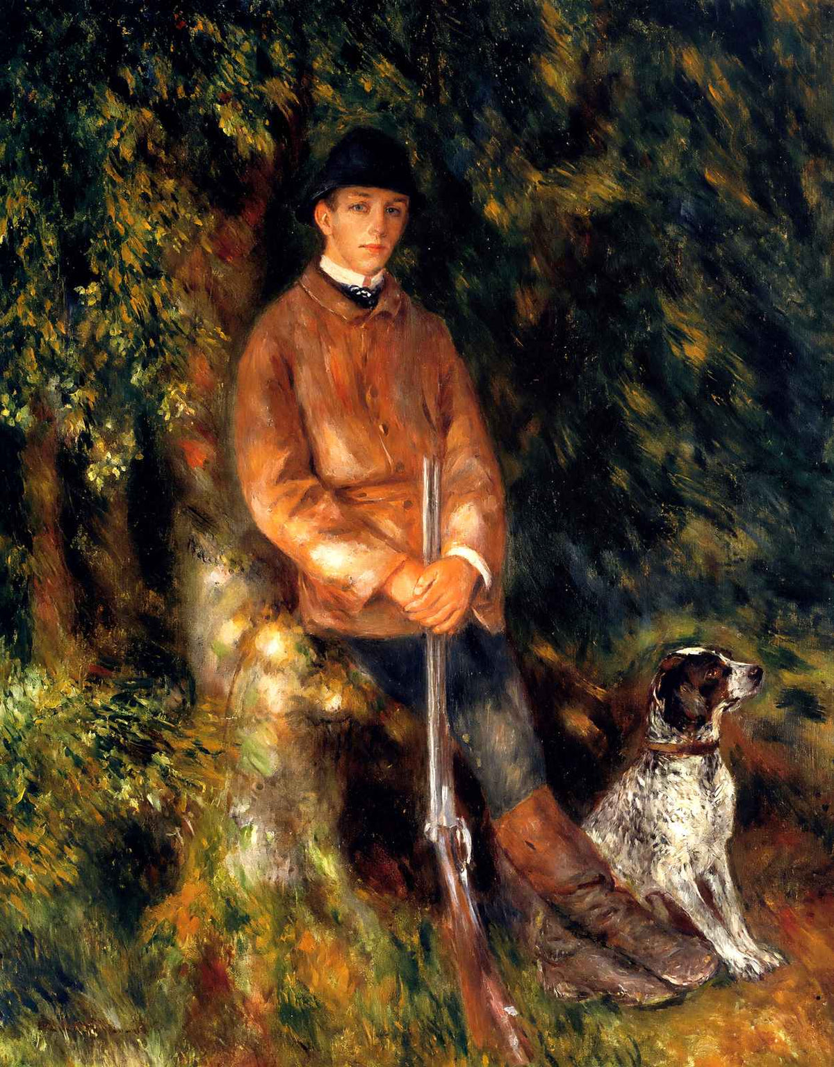 Alfred Berard and His Dog 1881 by Pierre-Auguste Renoir Fine Art Print (6 Sizes)