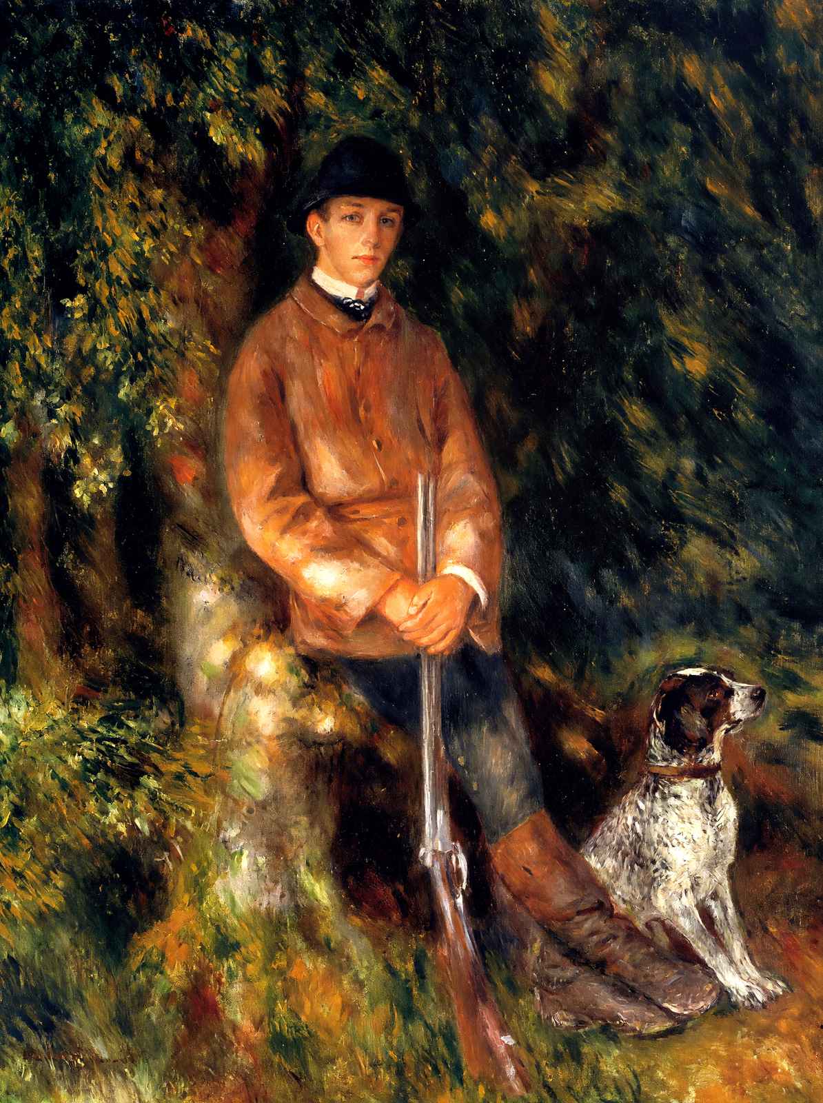 Alfred Berard and His Dog 1881 by Pierre-Auguste Renoir Fine Art Print (6 Sizes)