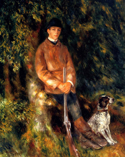 Alfred Berard and His Dog fine art print by Pierre-Auguste Renoir (1881)