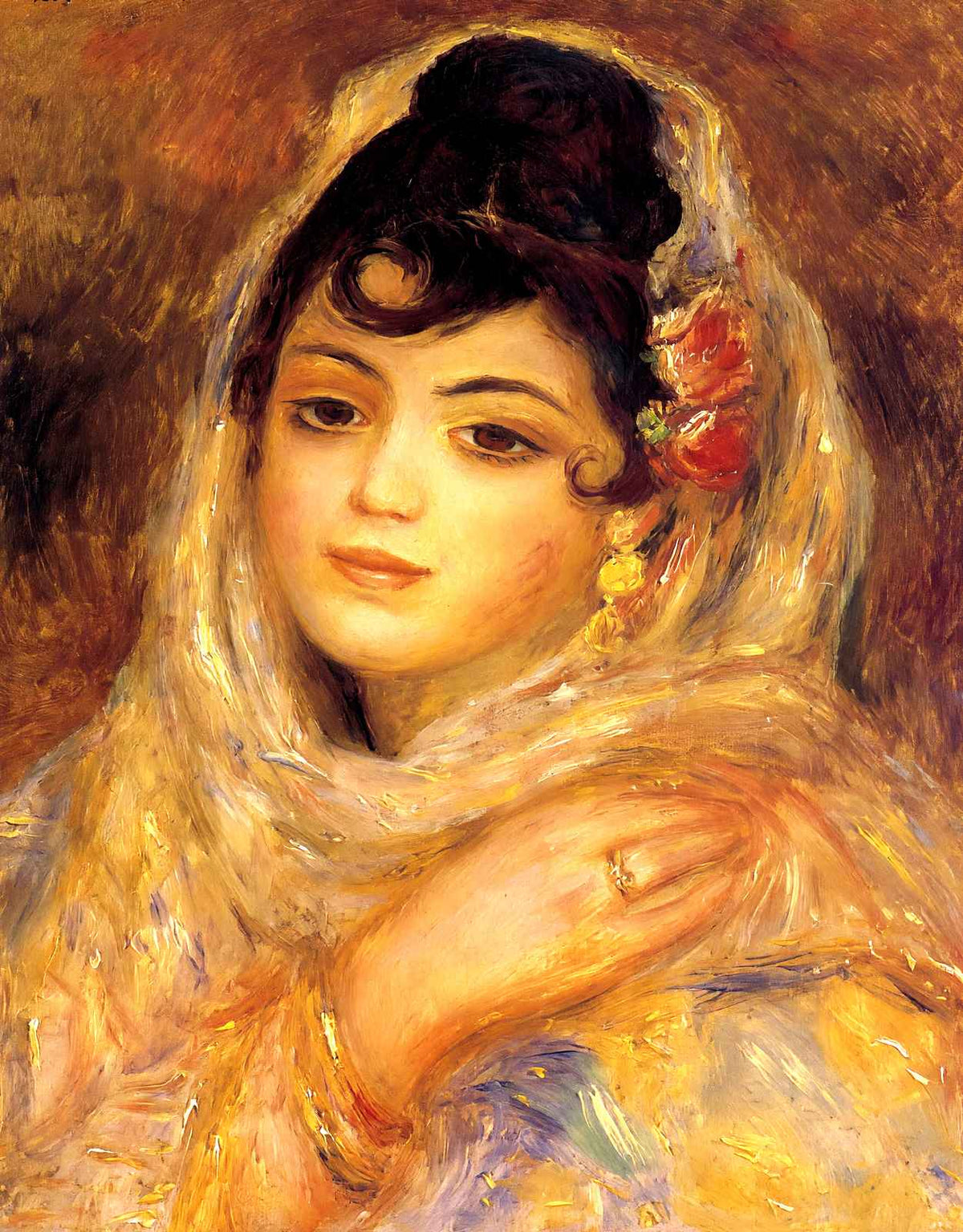 Algerian Woman Fine Art Print 1881 Painting by Pierre-Auguste Renoir (6 Sizes)