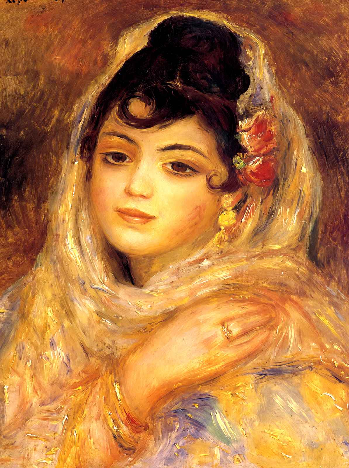 Algerian Woman Fine Art Print 1881 Painting by Pierre-Auguste Renoir (6 Sizes)